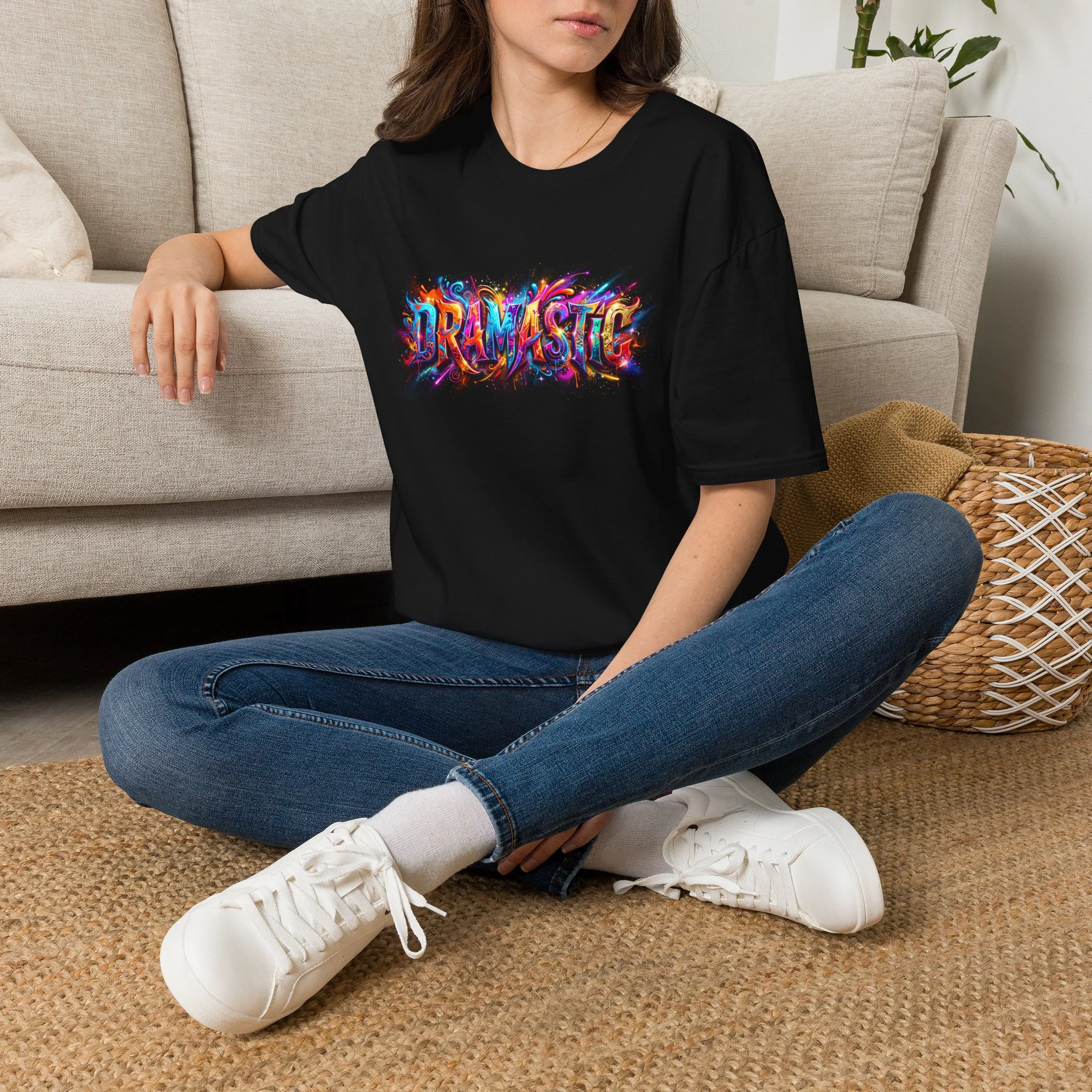 Dramastic Colorful Graphic T‑Shirt — Vibrant Statement Tee