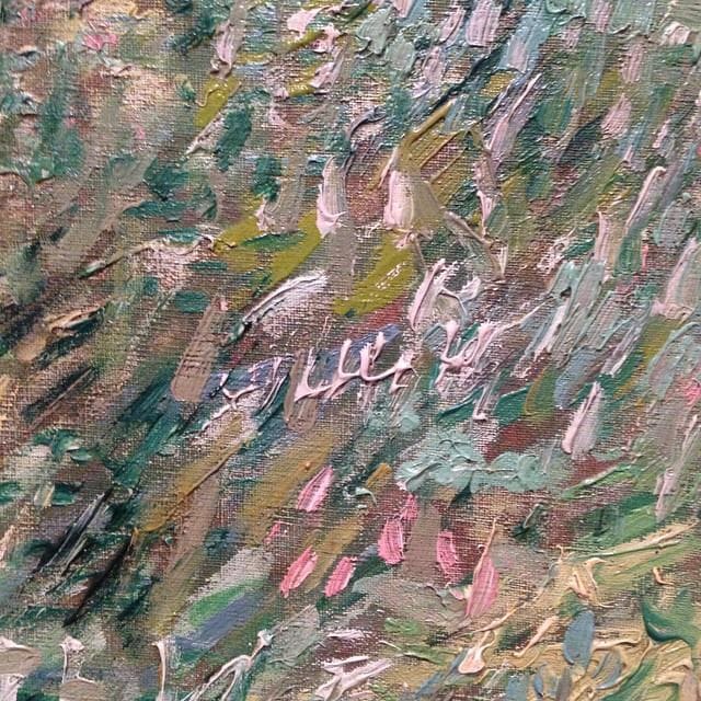 Impressionist-style artwork featuring pastel hues and textured brushstrokes, creating a vibrant and.